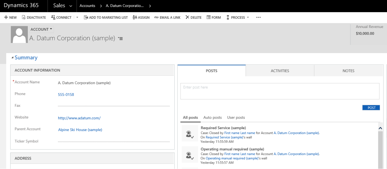 screenshot - Avis sur Microsoft Dynamics 365 : avantages, inconvénients, fonctionnalités et tarifs