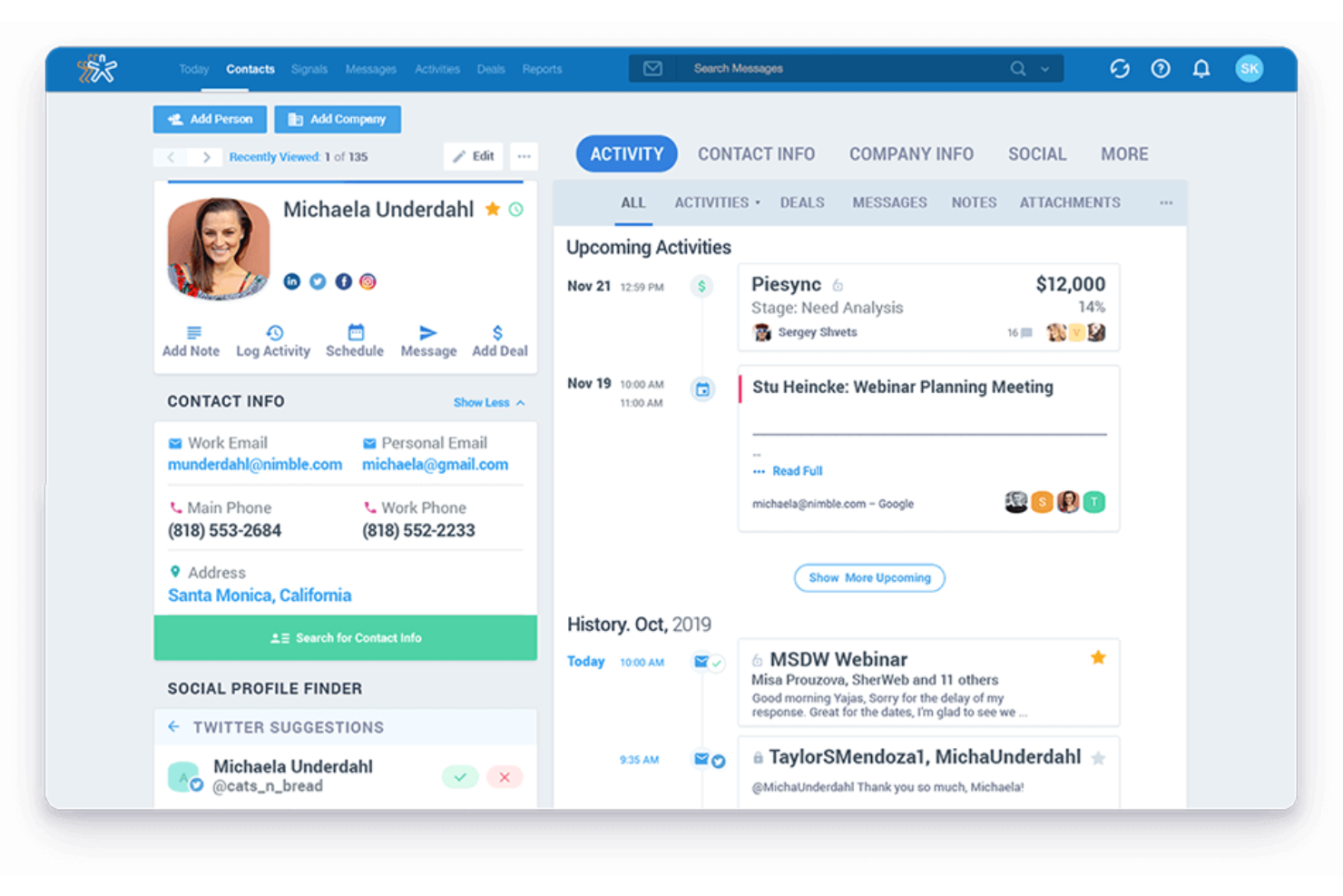 screenshot - Nimble CRM Review: Pros, Cons, Features and Pricing