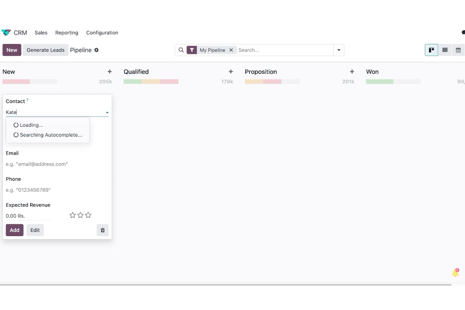 screenshot - Odoo CRM Review: Pros, Cons, Features and Pricing