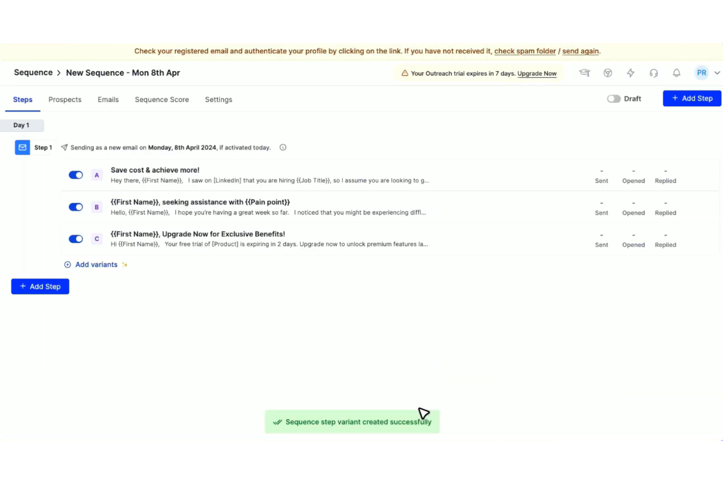 screenshot - Saleshandy Review: Pros, Cons, Features and Pricing