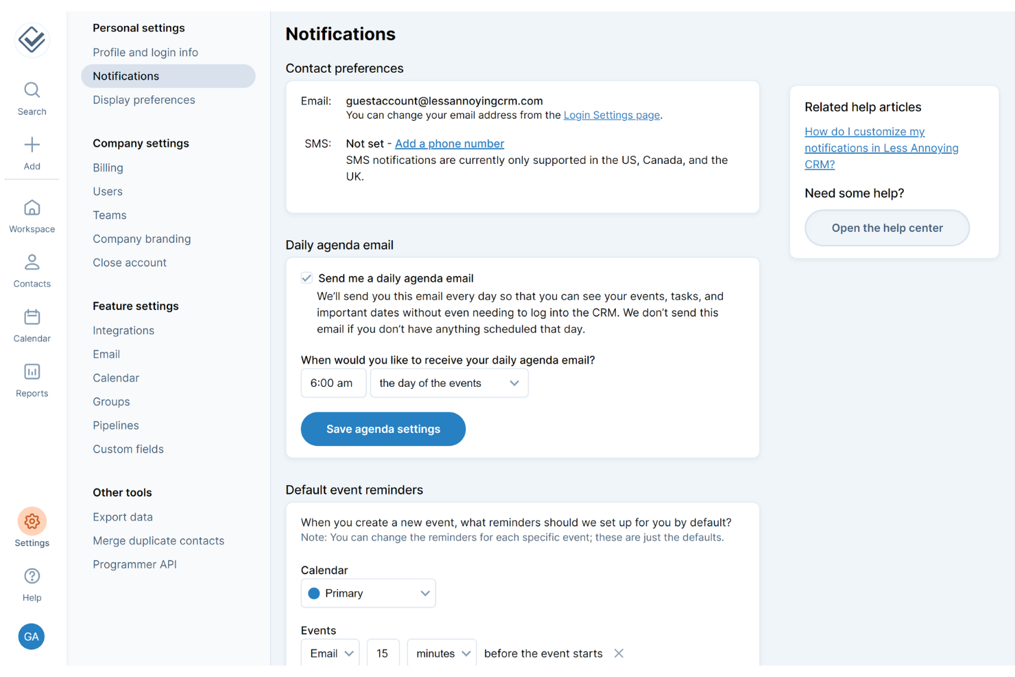 screenshot - Less Annoying CRM Review 2026: Pros, Cons, Features, and Pricing