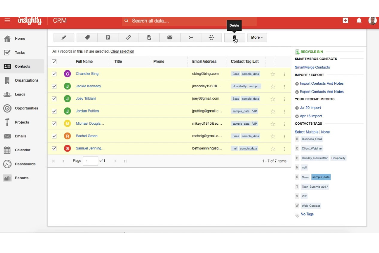 screenshot - Insightly Review 2026: Pros, Cons, Features, and Pricing