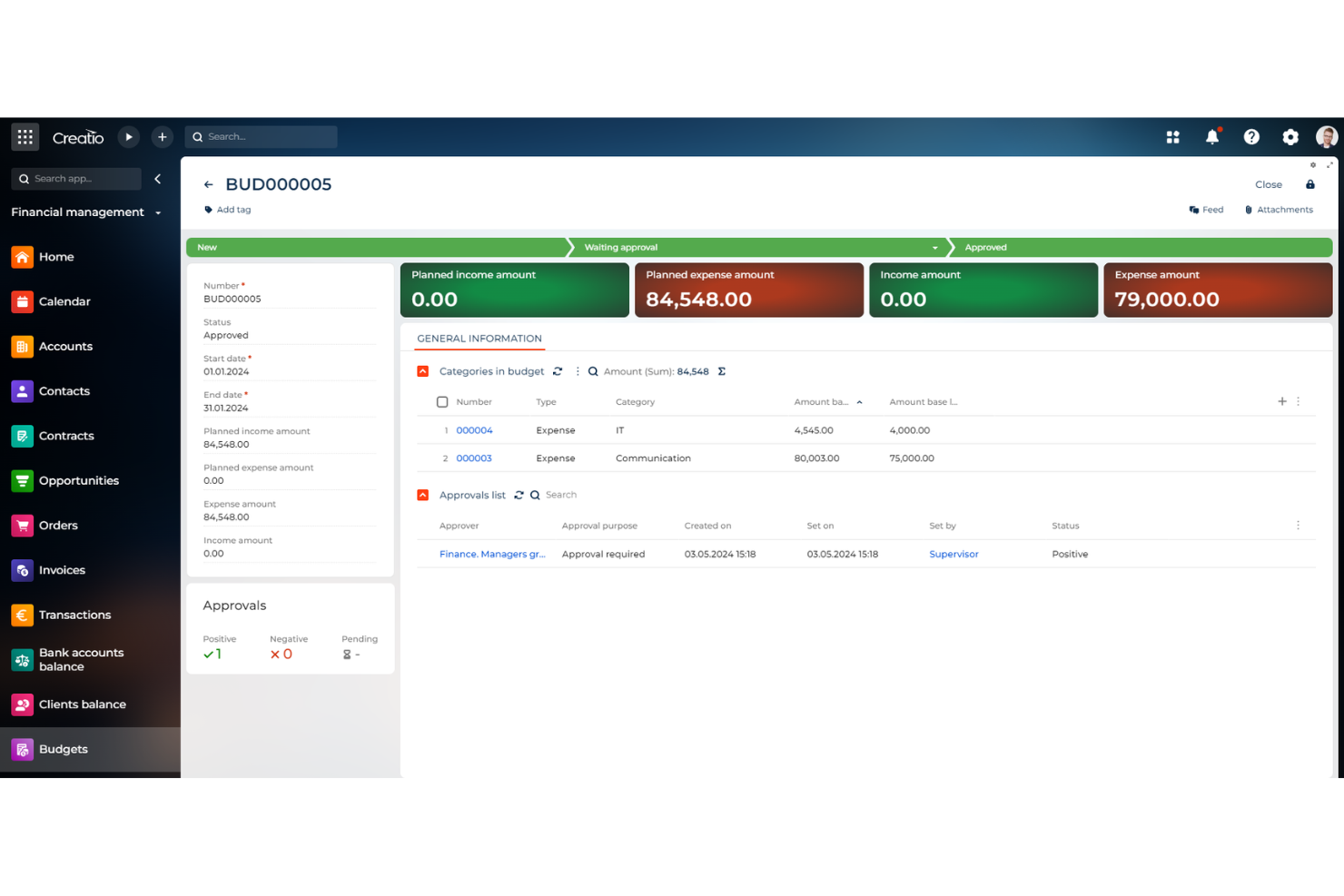 Creatio CRM screenshot - 17 Meilleurs Logiciels CRM Comptables Passés en Revue en 2026