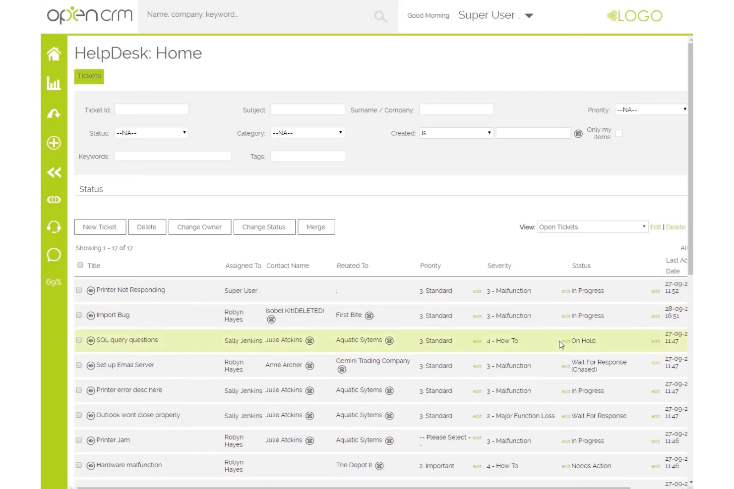 OpenCRM screenshot - Les 10 meilleurs outils de suivi des ventes pour les petites entreprises en 2026