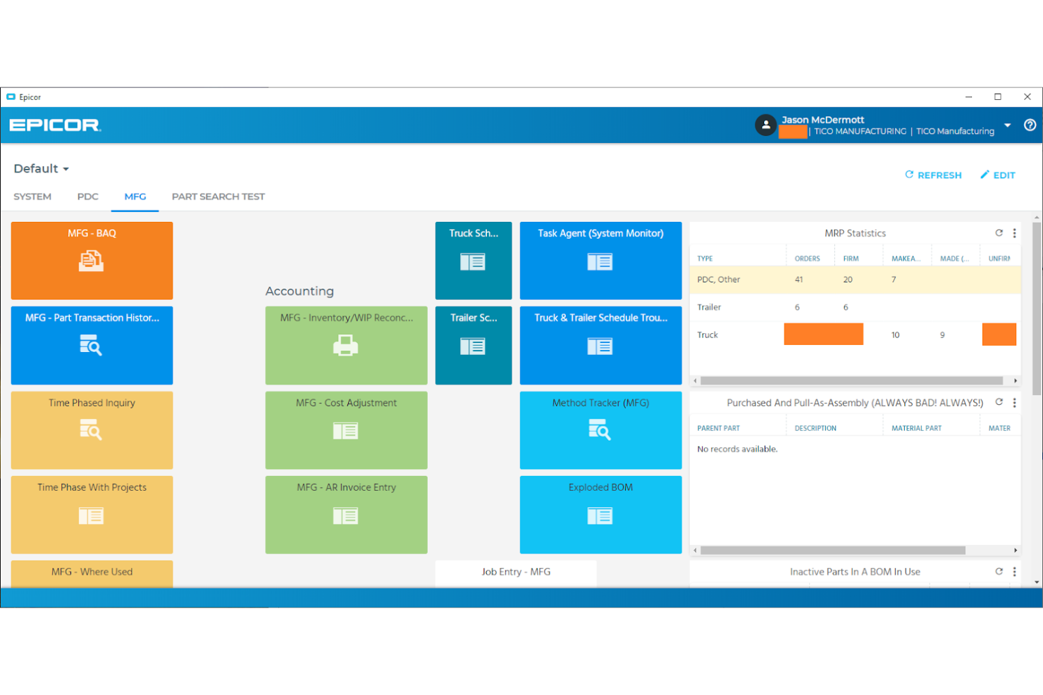 Epicor ERP screenshot - 20 meilleures alternatives à Microsoft Dynamics 365 en 2026
