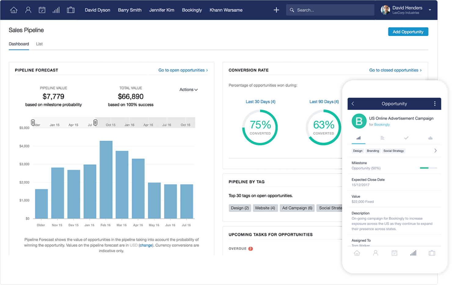 Capsule screenshot - 21 Beste CRM-Software Kompatibel Mit QuickBooks Im Jahr 2026