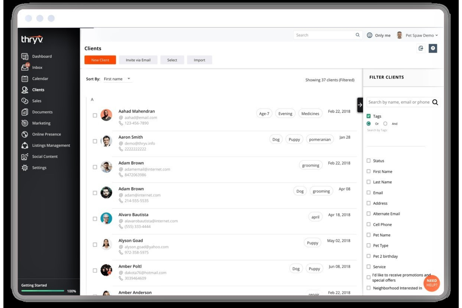 Thryv screenshot - 24 Beste CRM E-Mail-Marketing-Software im Jahr 2026 getestet