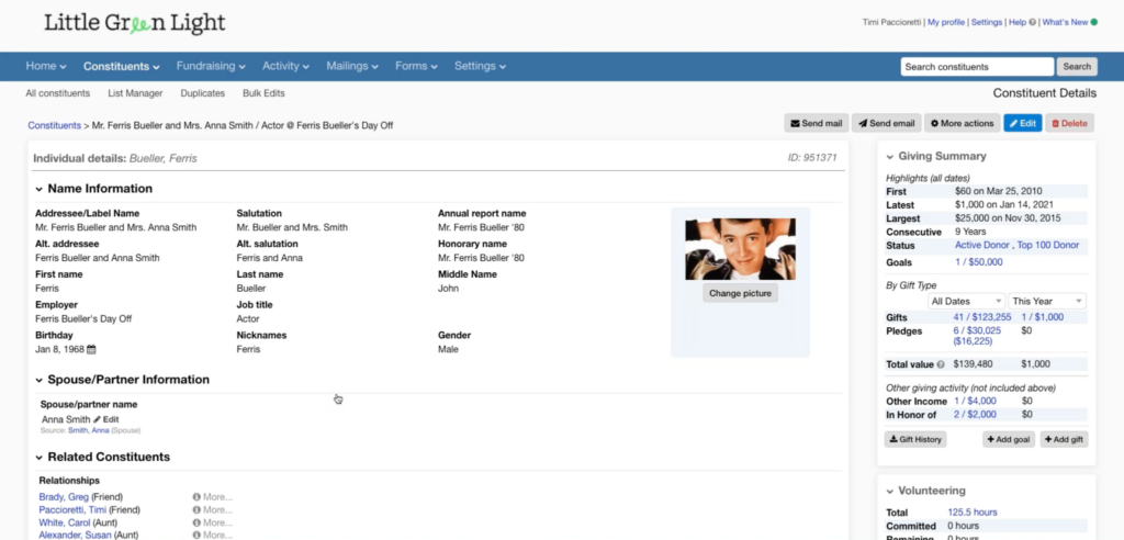 Little Green Light screenshot - 19 Meilleurs Logiciels CRM Pour Associations Passés en Revue pour 2026