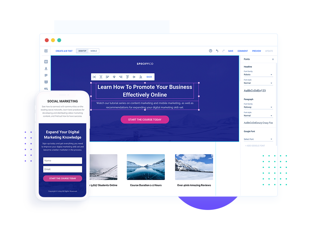 Instapage screenshot - 21 meilleurs logiciels d’optimisation du taux de conversion en 2026