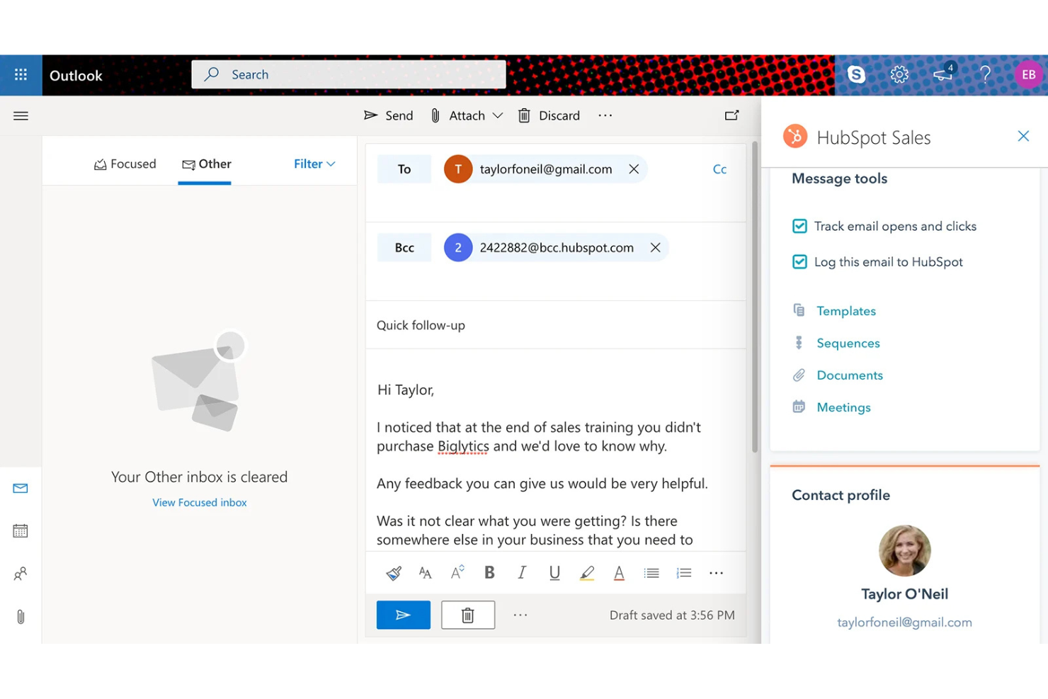 HubSpot screenshot - 10 meilleurs logiciels CRM pour l’intégration à Outlook en 2026