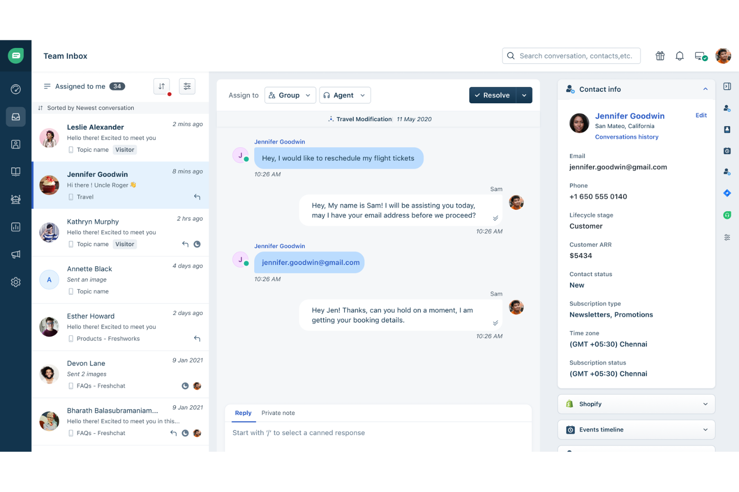 Freshworks screenshot - Los 10 mejores CRM móviles en 2026