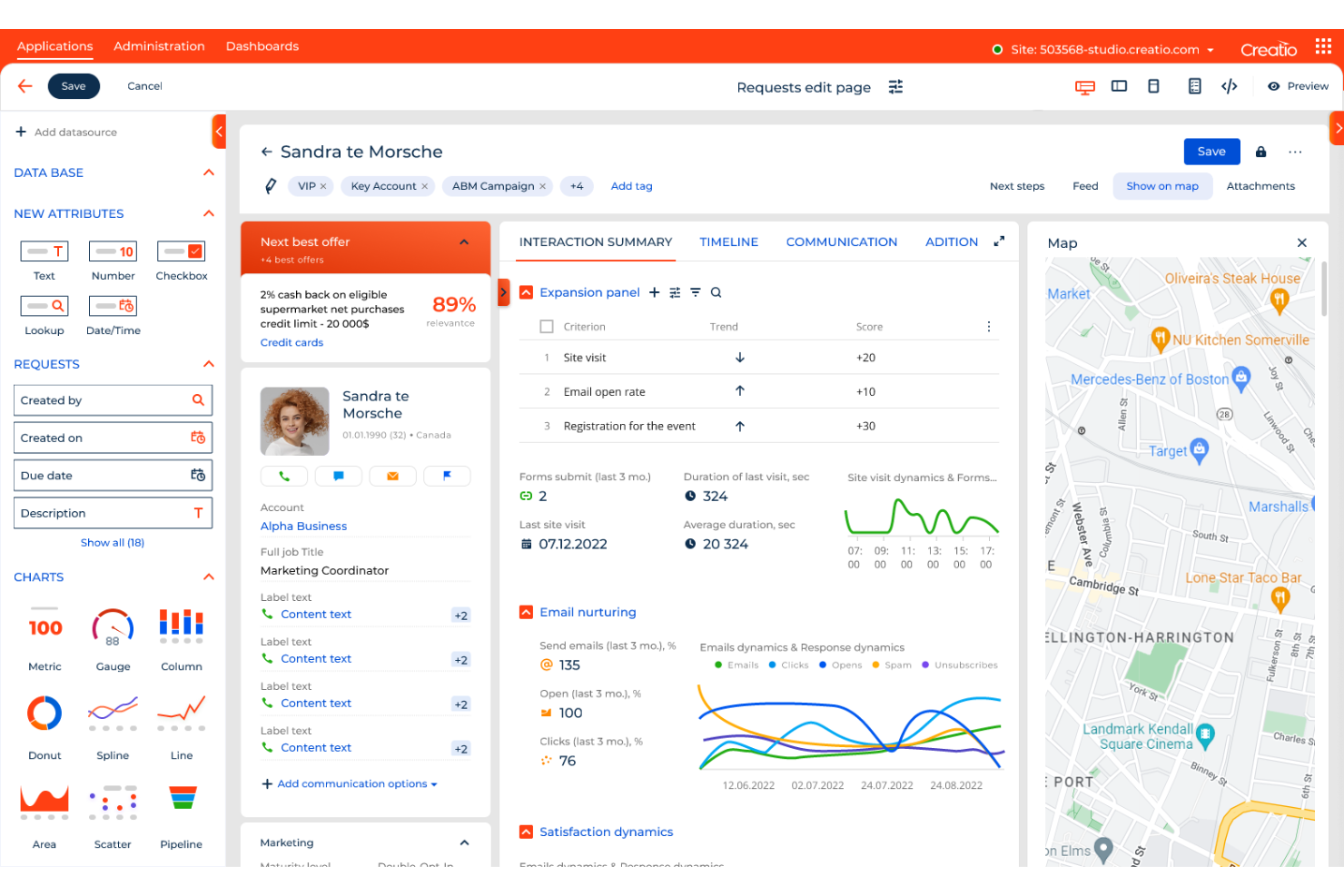 Creatio CRM screenshot - Le 10 Migliori Soluzioni CRM Recensite per il 2026