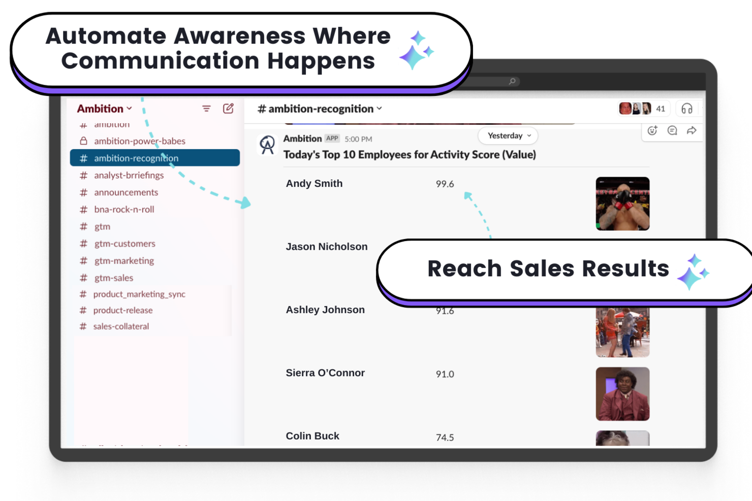Ambition screenshot - I 10 Migliori Software di Gamification per le Vendite nel 2026