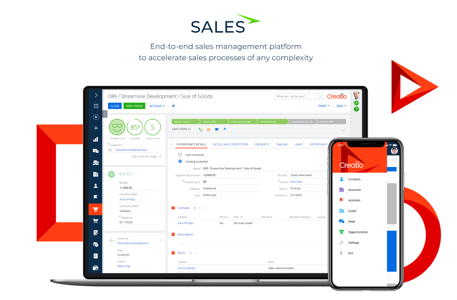 Creatio CRM screenshot - Le 10 migliori soluzioni software per lead di vendita recensite per il 2026