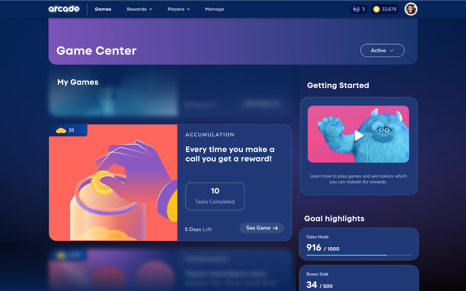 Arcade screenshot - Los 10 mejores software de gamificación de ventas en 2026