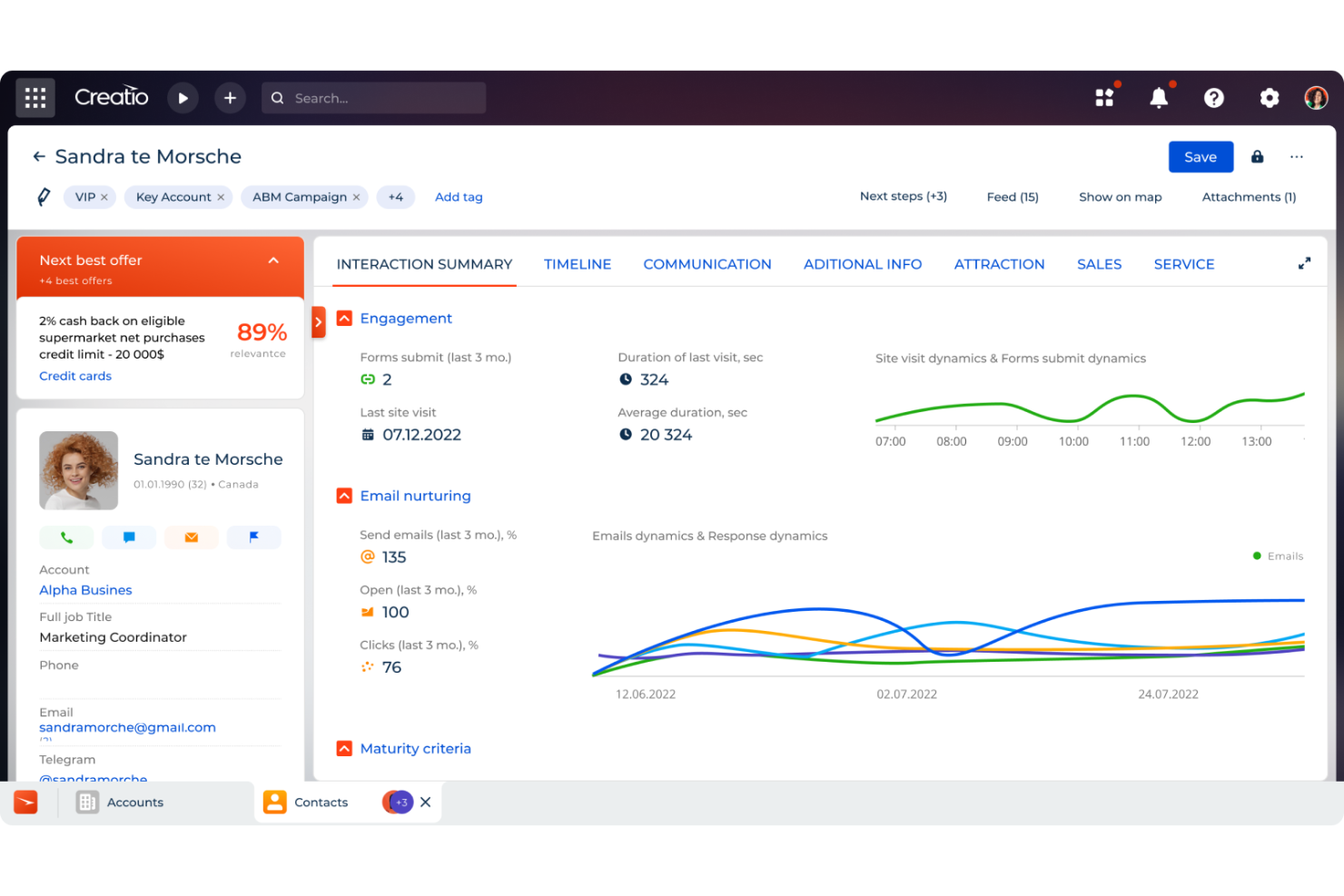 Creatio CRM screenshot - Los 10 Mejores Software de Gestión de Ventas de 2026
