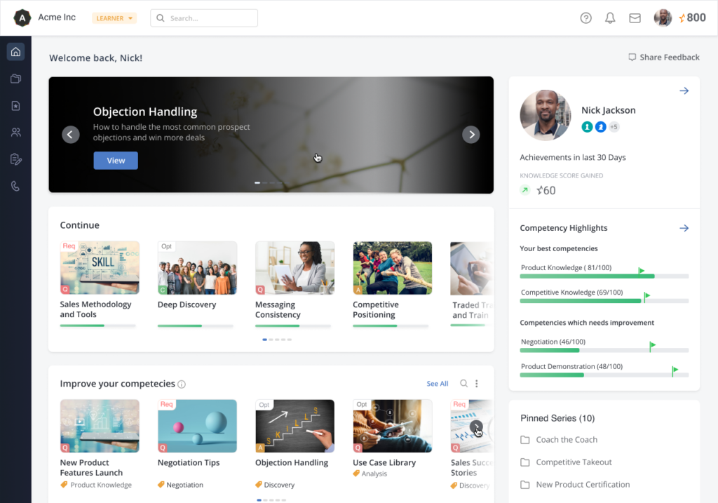MindTickle screenshot - 10 Mejores Software de Coaching de Ventas Analizados Para 2026