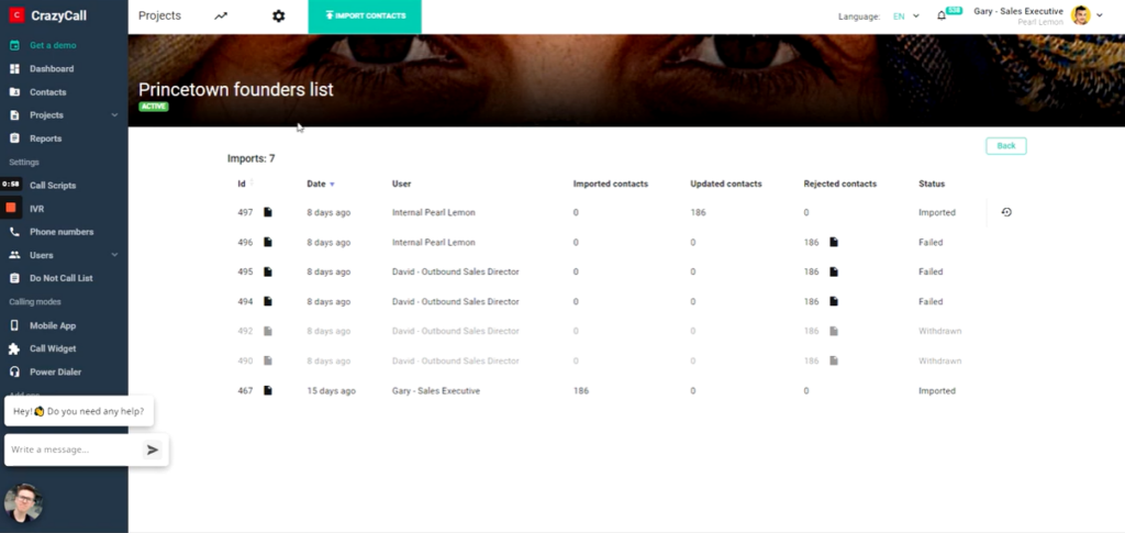 CrazyCall screenshot - I 10 migliori software per il monitoraggio delle chiamate di vendita nel 2026