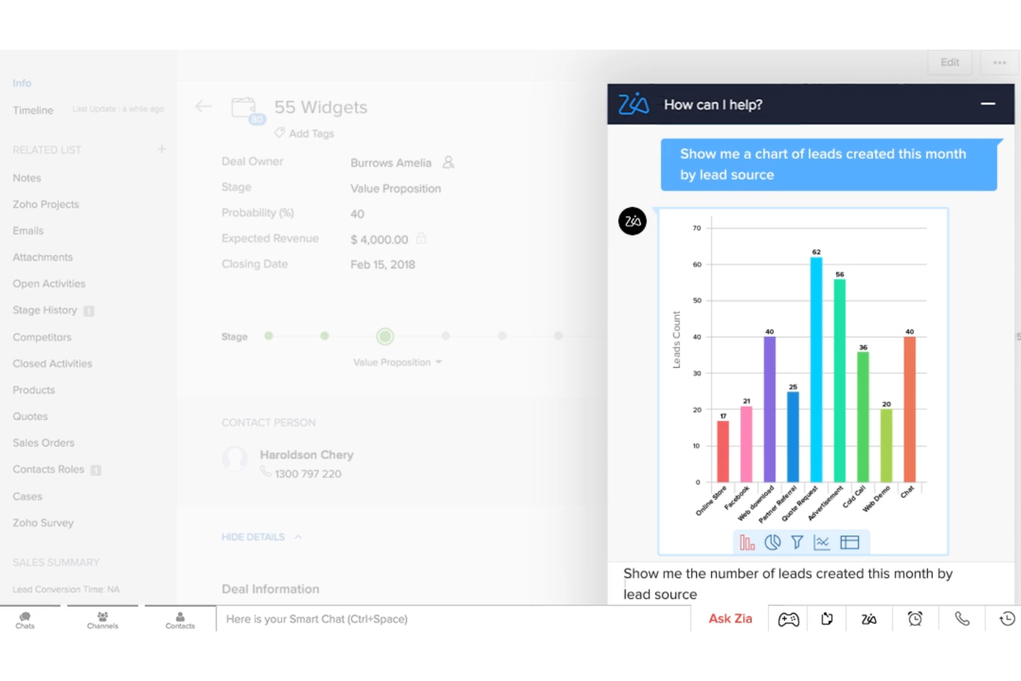 Zoho CRM screenshot - Le 10 migliori soluzioni software per l’automazione delle vendite recensite per il 2026