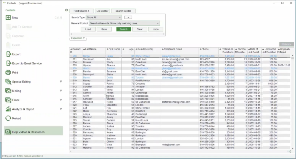 Sumac screenshot - 10 Migliori Software CRM per Organizzazioni Non Profit Recensiti per il 2026