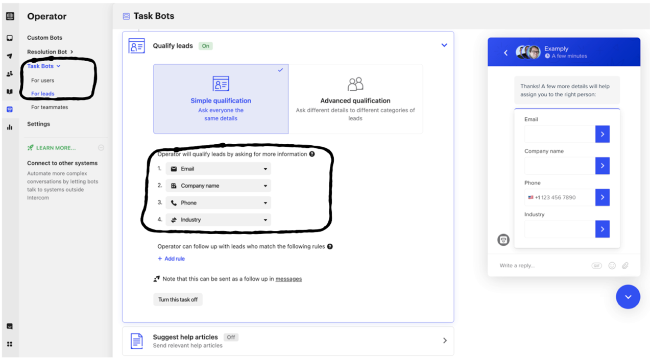 Intercom screenshot - Le 10 Migliori Soluzioni per la Generazione di Lead Recensite per il 2026