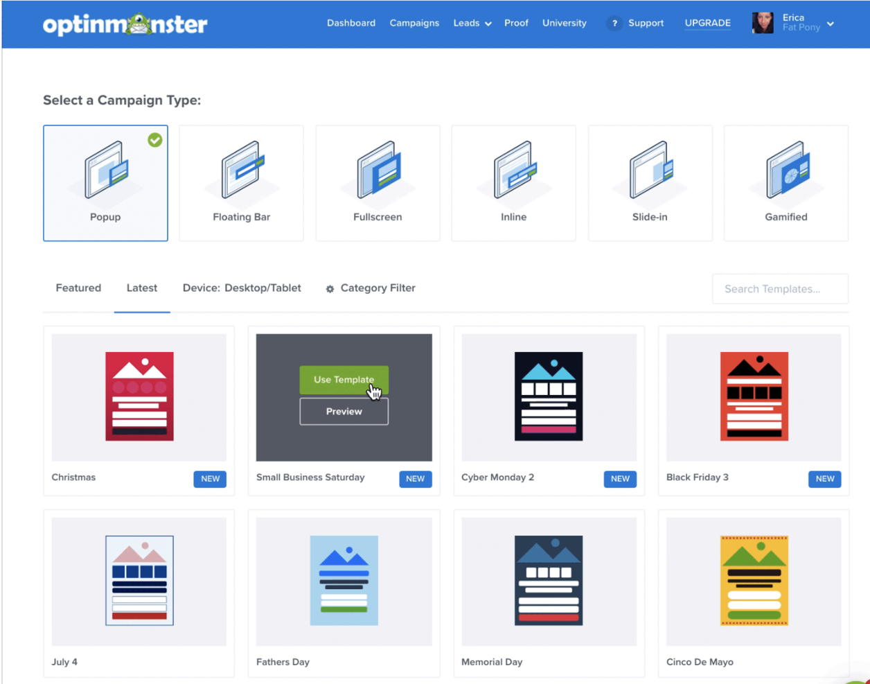 OptinMonster screenshot - 10 Mejores Software de Generación de Leads Revisados Para 2026