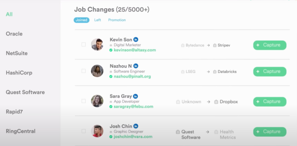 LeadIQ screenshot - Le 10 Migliori Soluzioni di Lead Mining Recensite per il 2026