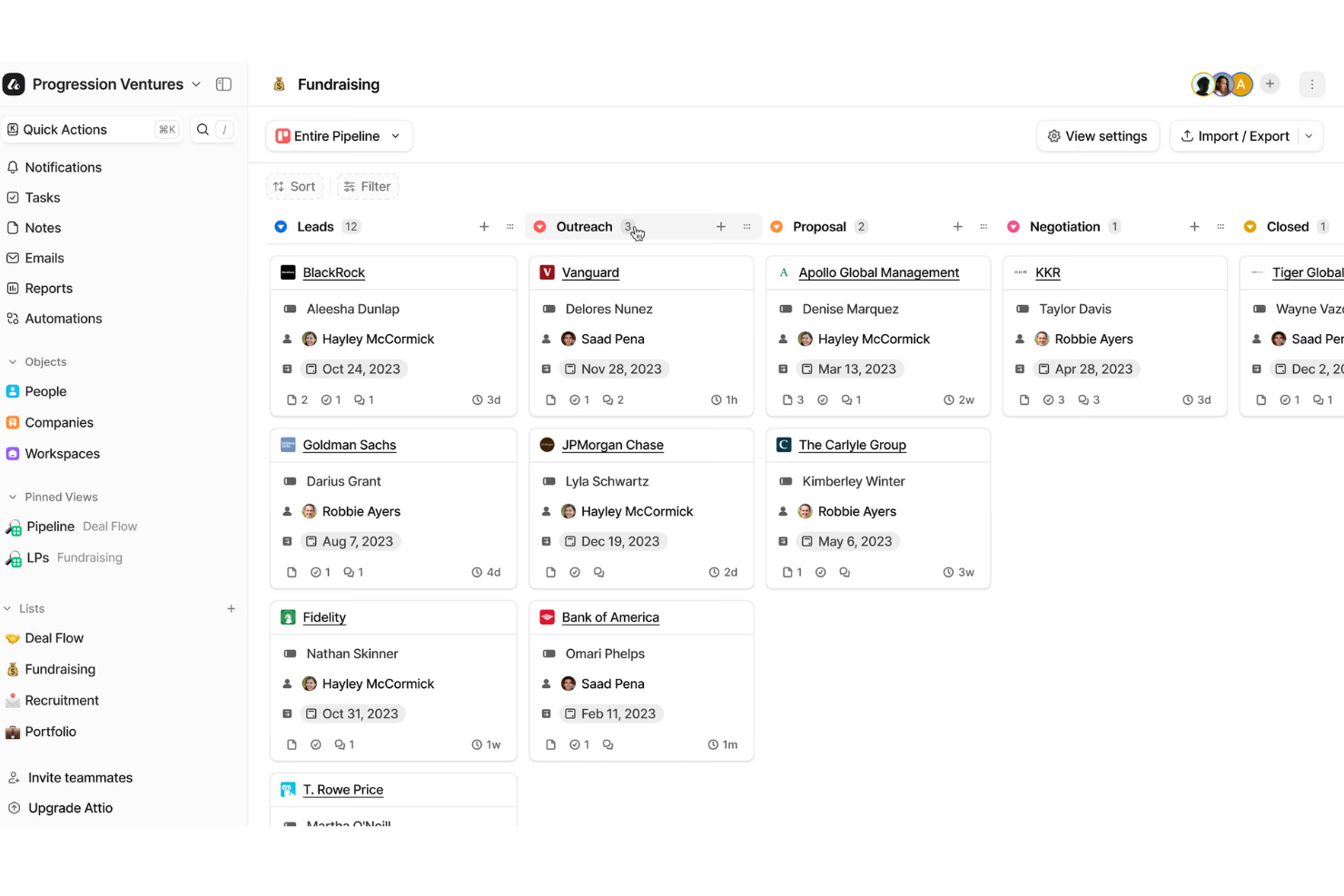 Attio screenshot - 15 Mejores Software CRM Gratis Analizados para 2026