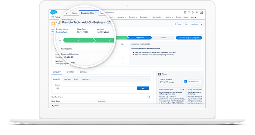 Salesforce CRM screenshot - Las 10 Mejores Alternativas a HubSpot Analizadas para 2026