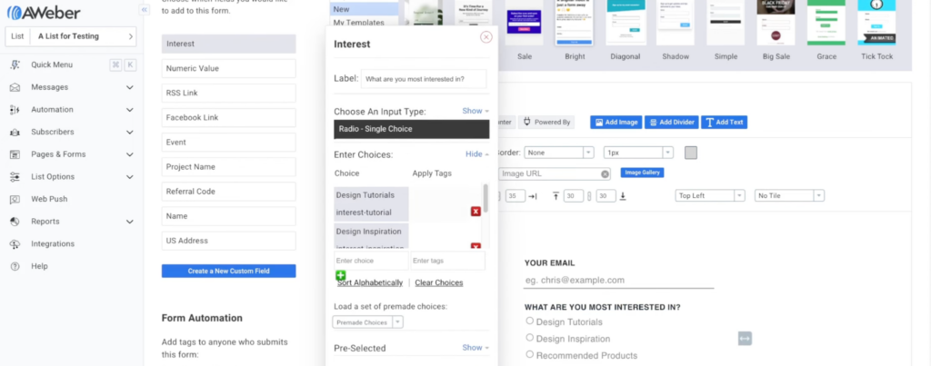 AWeber screenshot - 10 Mejores Software Gratuitos de Gestión de Leads de 2026