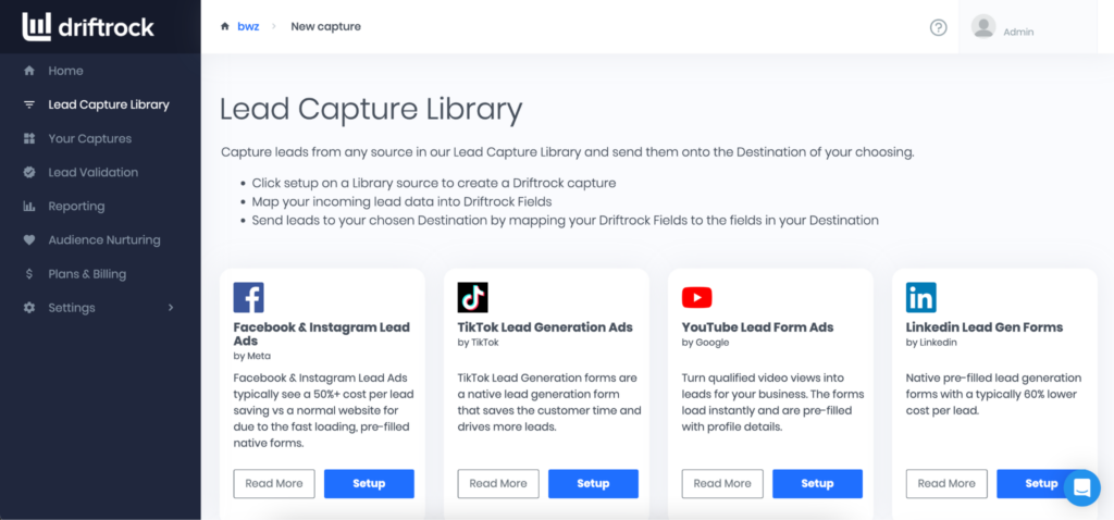 Driftrock screenshot - 10 Migliori Software Gratuiti per la Gestione dei Lead del 2026