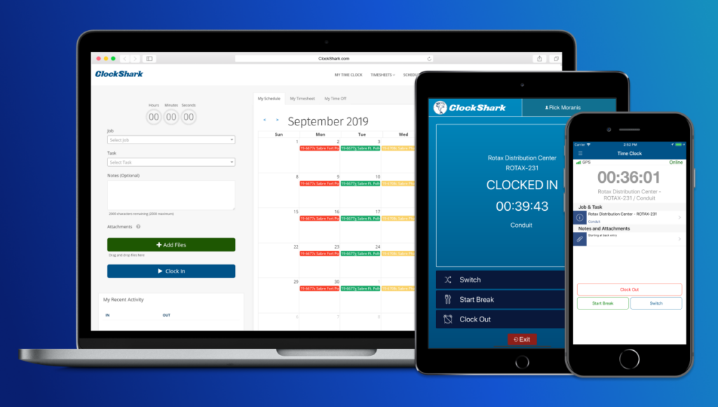 ClockShark screenshot - Le 10 migliori soluzioni software per le vendite sul campo recensite per il 2026