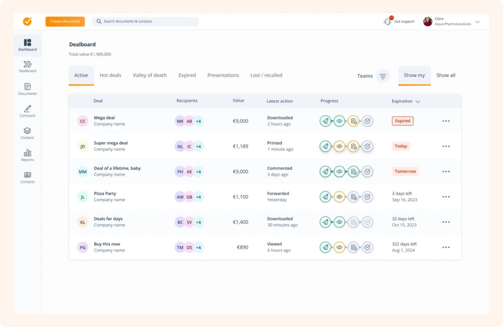GetAccept screenshot - Los 10 Mejores Software de Sala de Ventas Digital en 2026