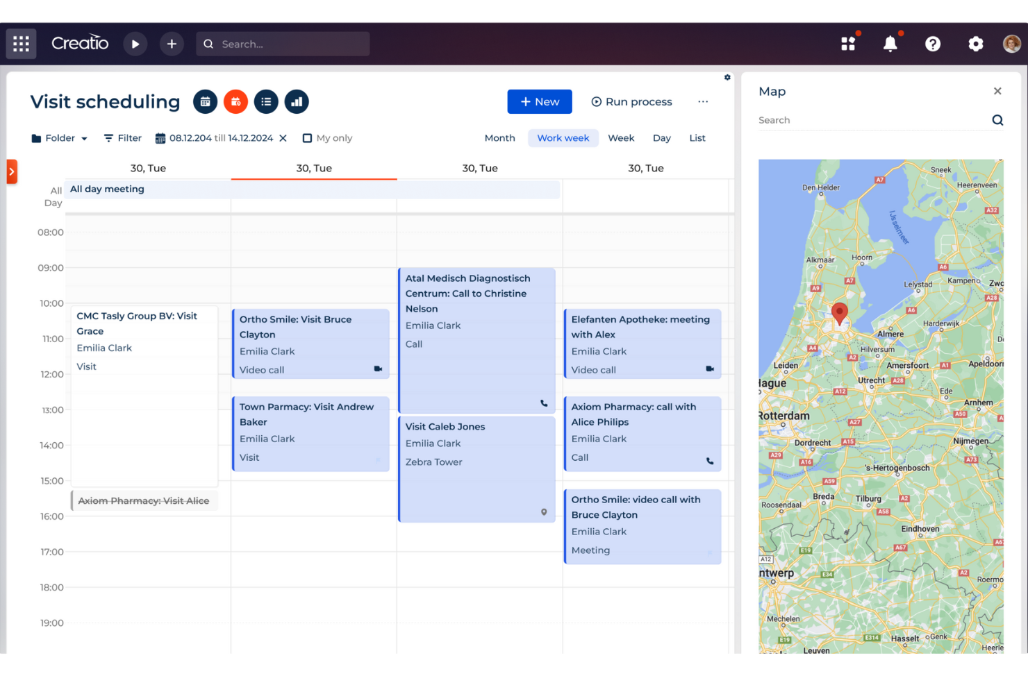 Creatio CRM screenshot - Le 10 migliori soluzioni software per le vendite sul campo recensite per il 2026