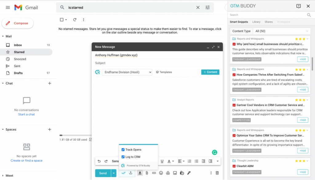 GTM Buddy screenshot - Los 10 Mejores Software de Sala de Ventas Digital en 2026