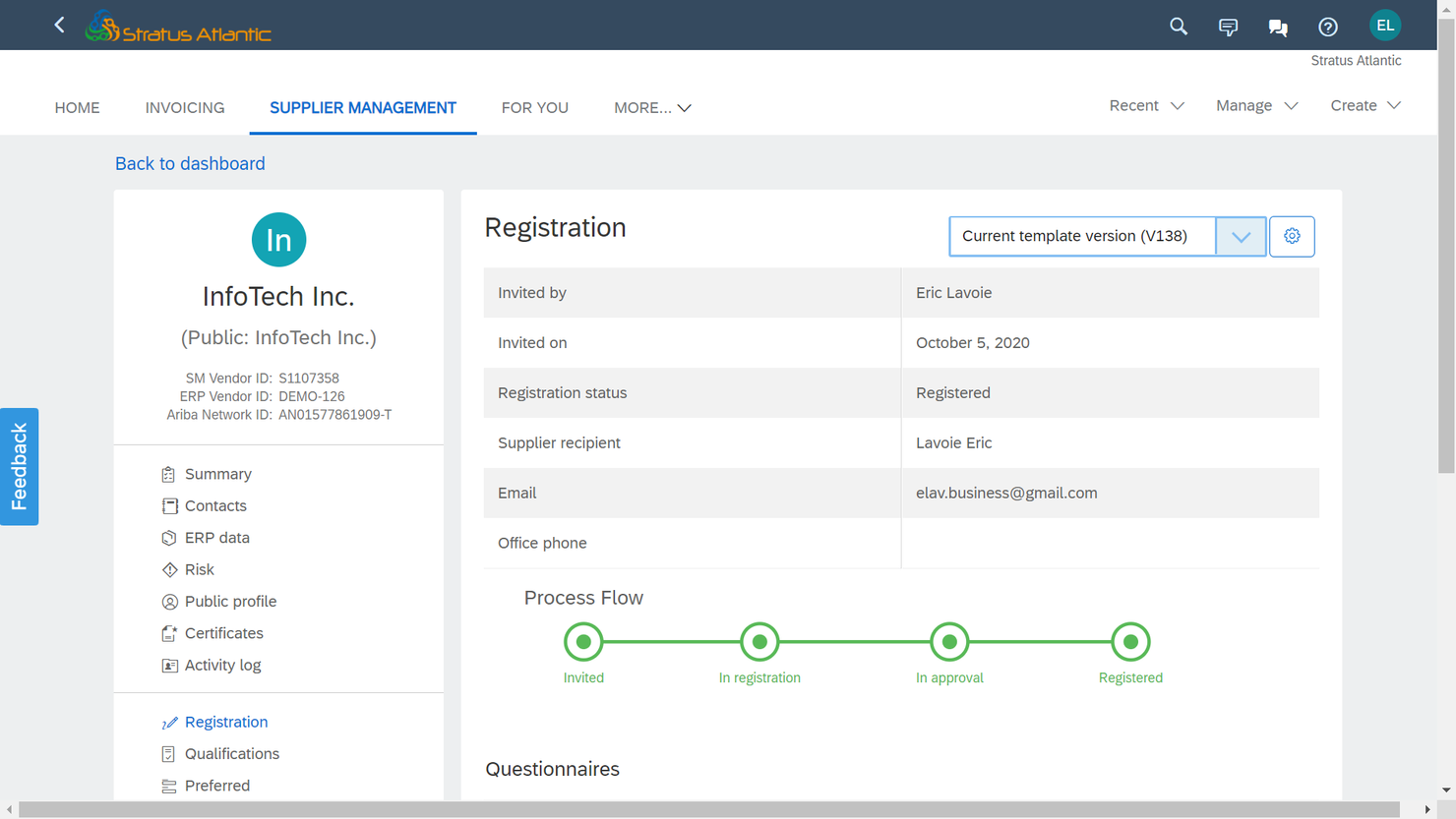 SAP Ariba screenshot - I 10 Migliori Software di Gestione Contratti per Aziende nel 2026