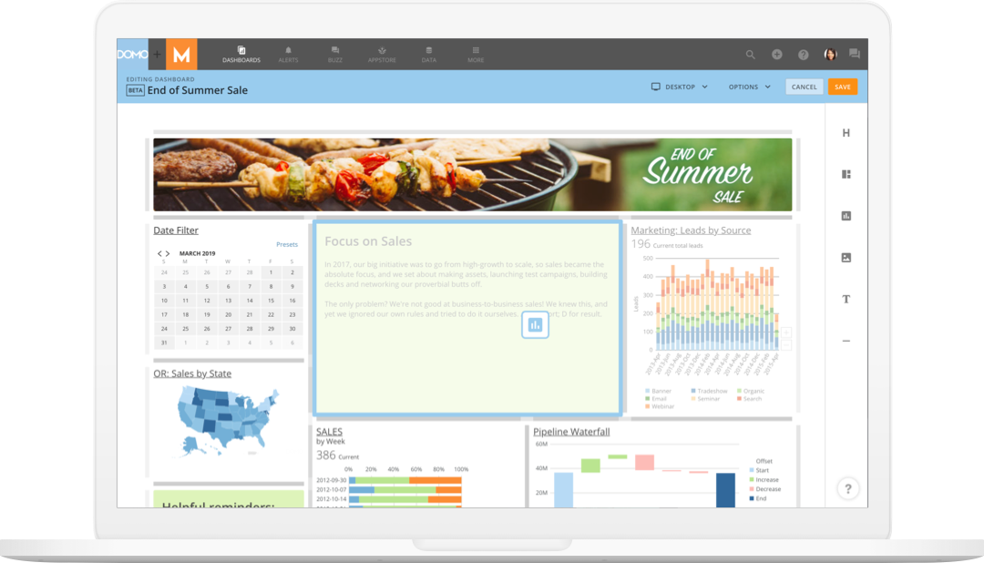 Domo screenshot - 10 Mejores Herramientas de BI en la Nube Analizadas para 2026