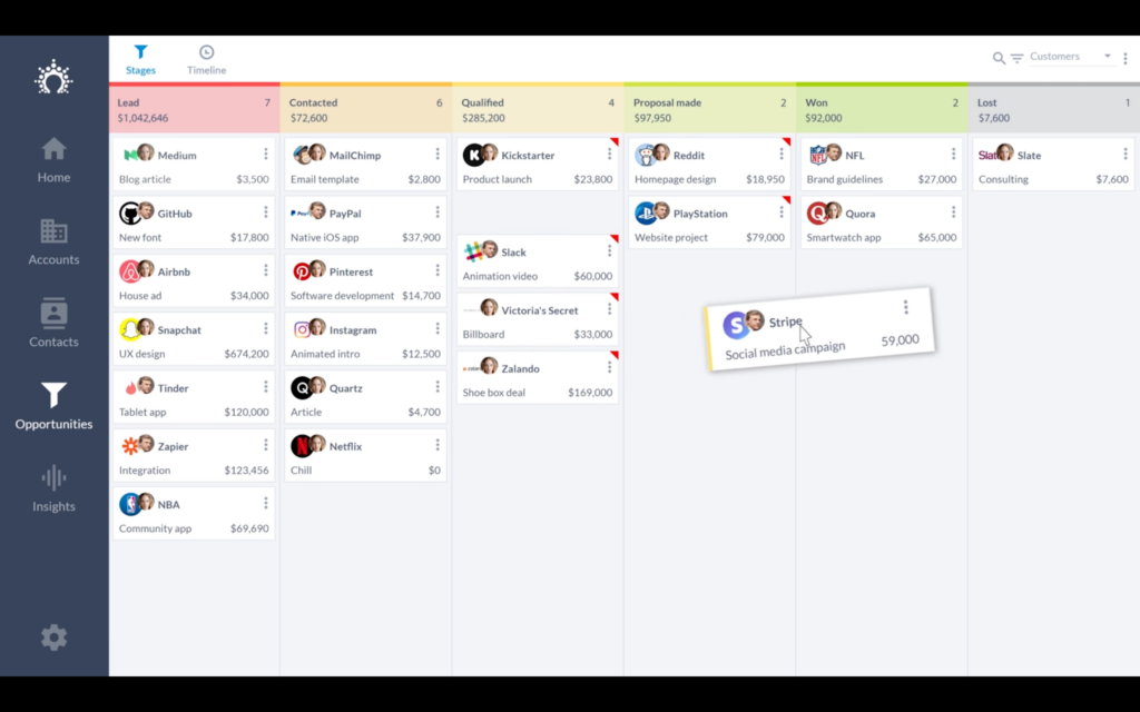 Salesflare screenshot - Los 10 mejores CRM para pequeñas empresas analizados para 2026