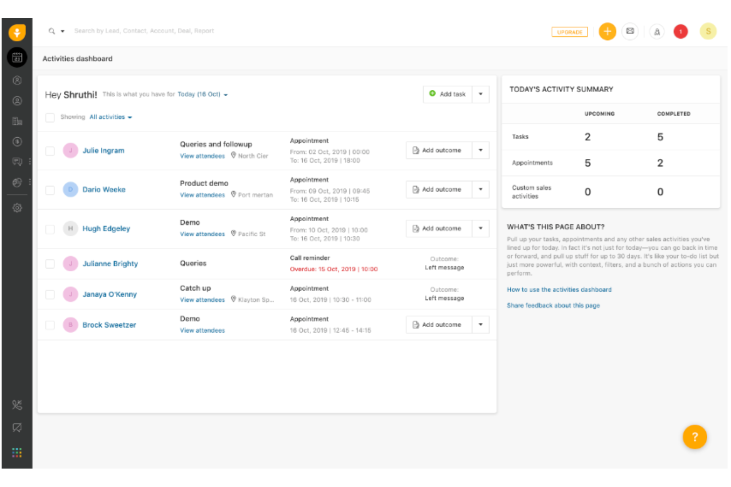 Freshsales screenshot - I 10 migliori CRM per piccole imprese recensiti per il 2026