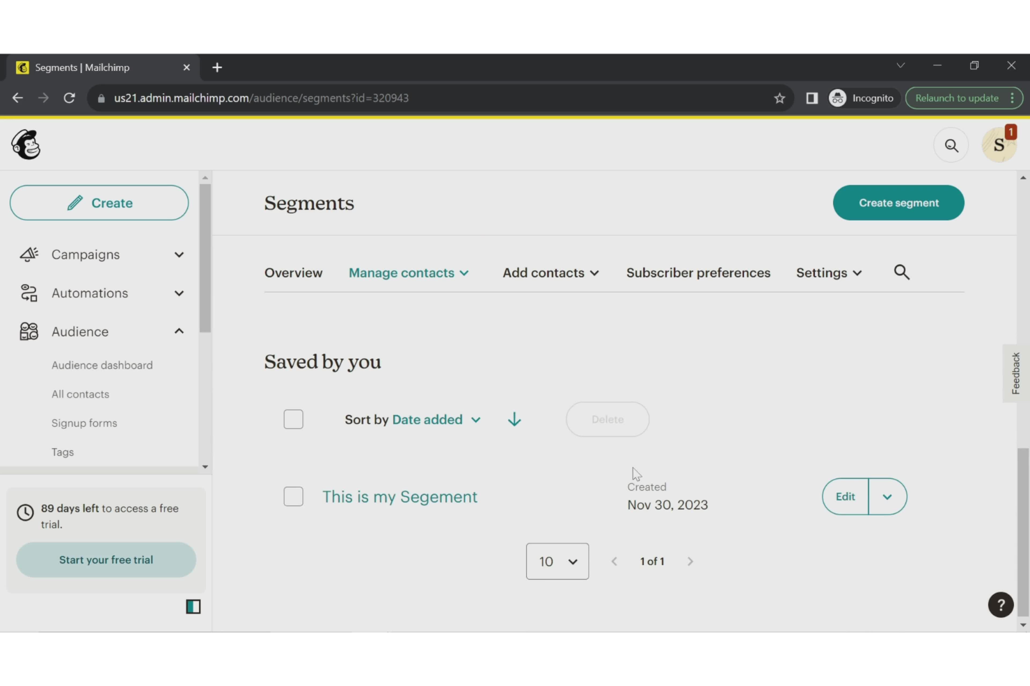 Mailchimp screenshot - Le 10 Migliori Soluzioni CRM Recensite per il 2026