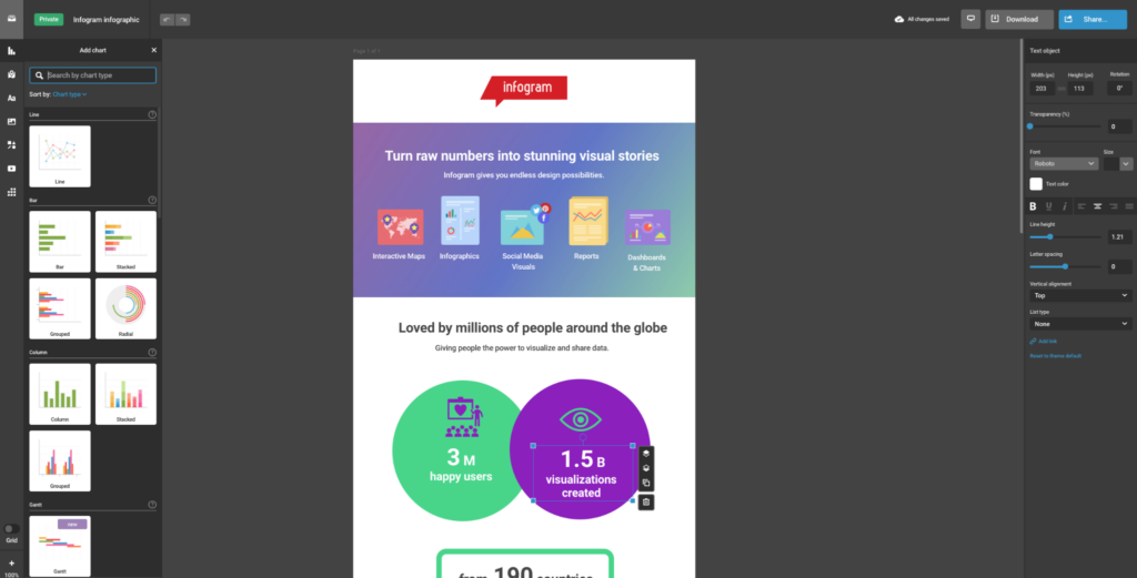 Infogram screenshot - Las 10 Mejores Herramientas de Visualización de Datos en 2026
