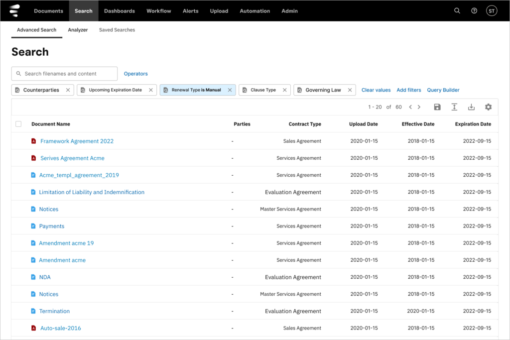 Evisort screenshot - I 10 Migliori Software di Analisi Contrattuale nel 2026