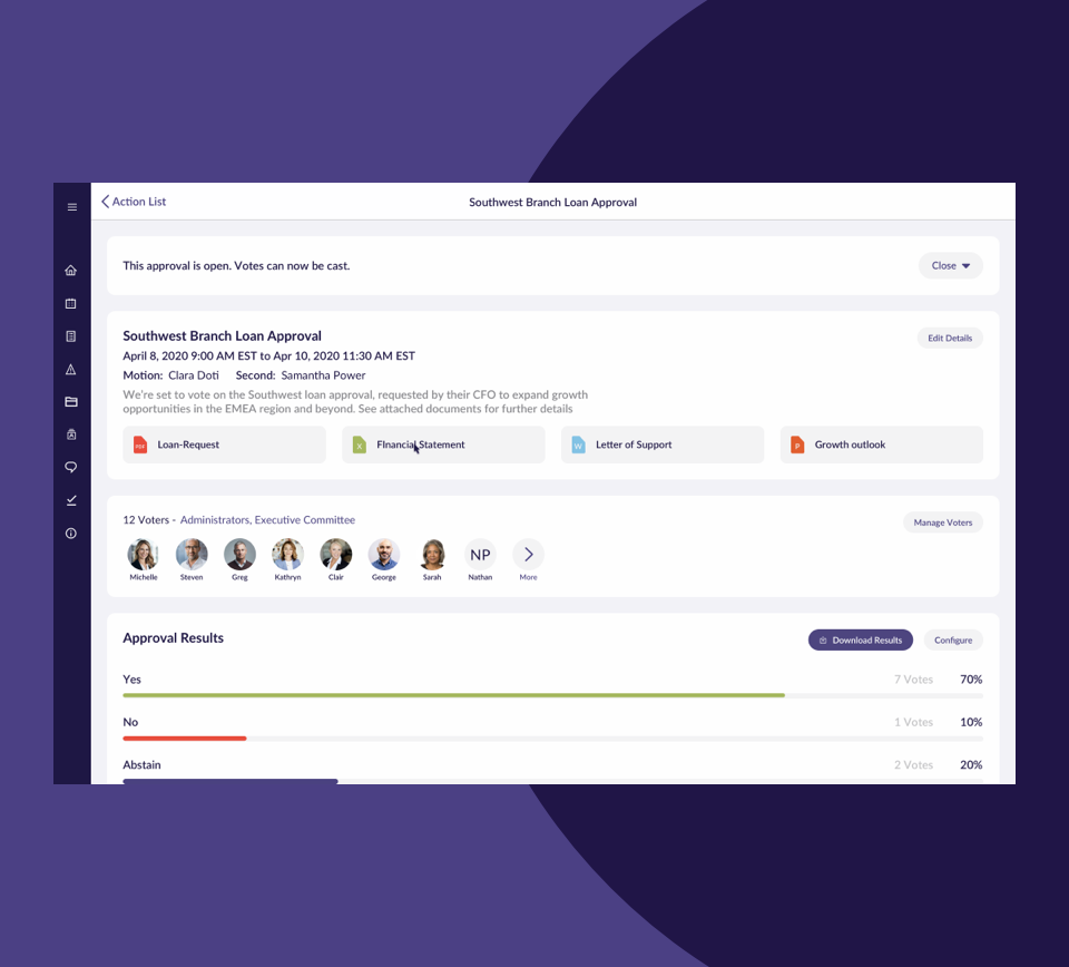 OnBoard screenshot - 10 Migliori Software per Riunioni del Consiglio Recensiti per il 2026