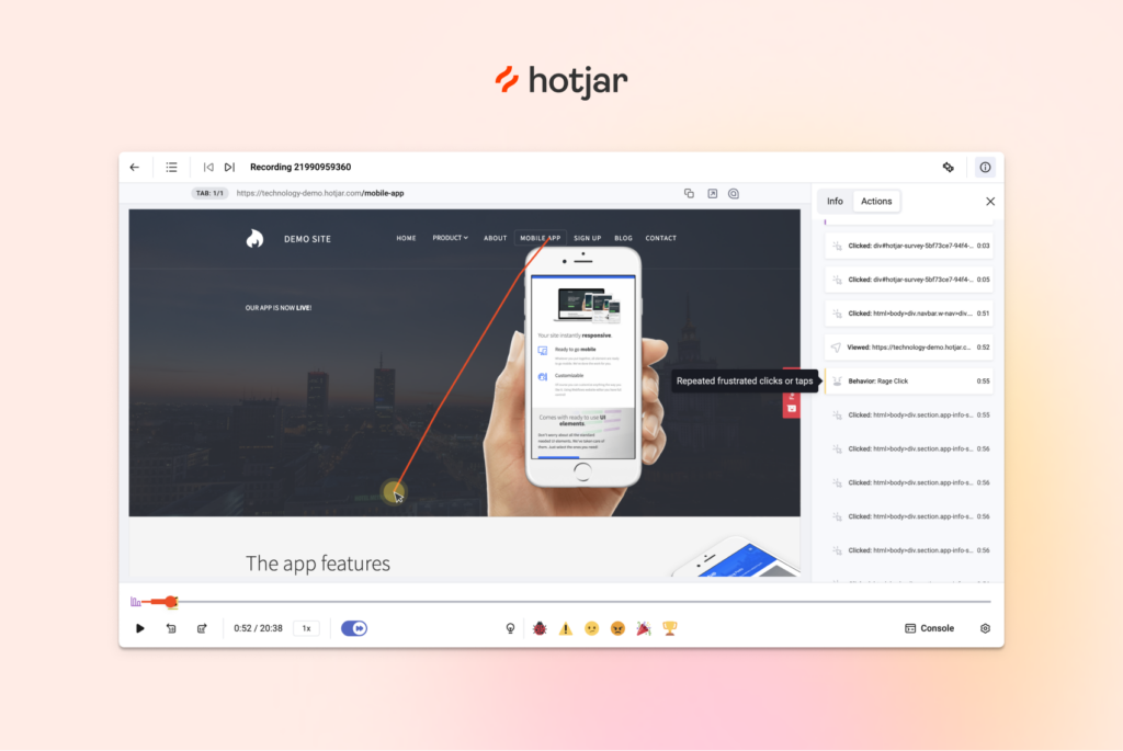 Hotjar screenshot - I 10 migliori software per l’ottimizzazione del tasso di conversione nel 2026