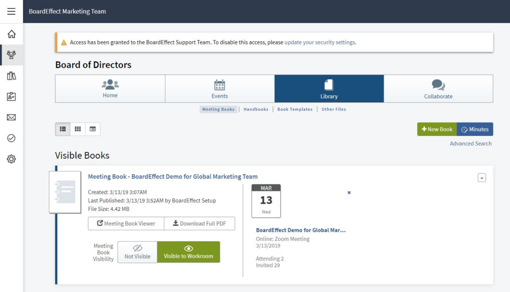 BoardEffect screenshot - I 10 migliori software per la governance del consiglio di amministrazione nel 2026