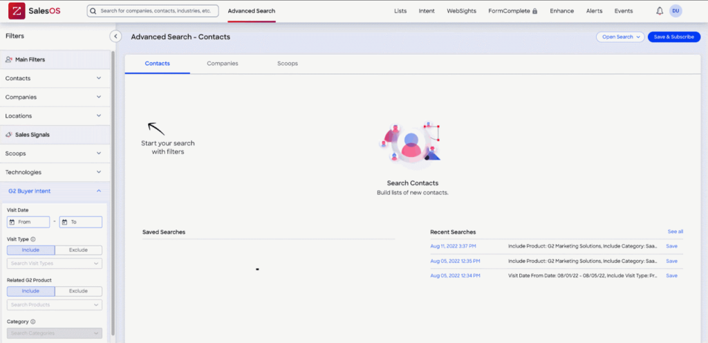 ZoomInfo screenshot - Los 10 Mejores Software de Desarrollo de Negocios en 2026