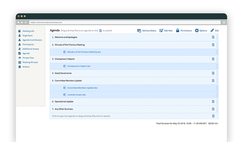 Convene screenshot - 10 Migliori Software per Riunioni del Consiglio Recensiti per il 2026