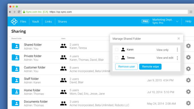 Sync screenshot - Los 10 Mejores Software de Desarrollo de Negocios en 2026