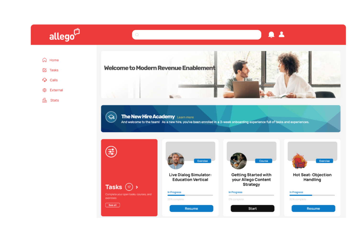 Allego screenshot - 10 Mejores Herramientas de IA para el Empoderamiento de Socios de Canal en 2026