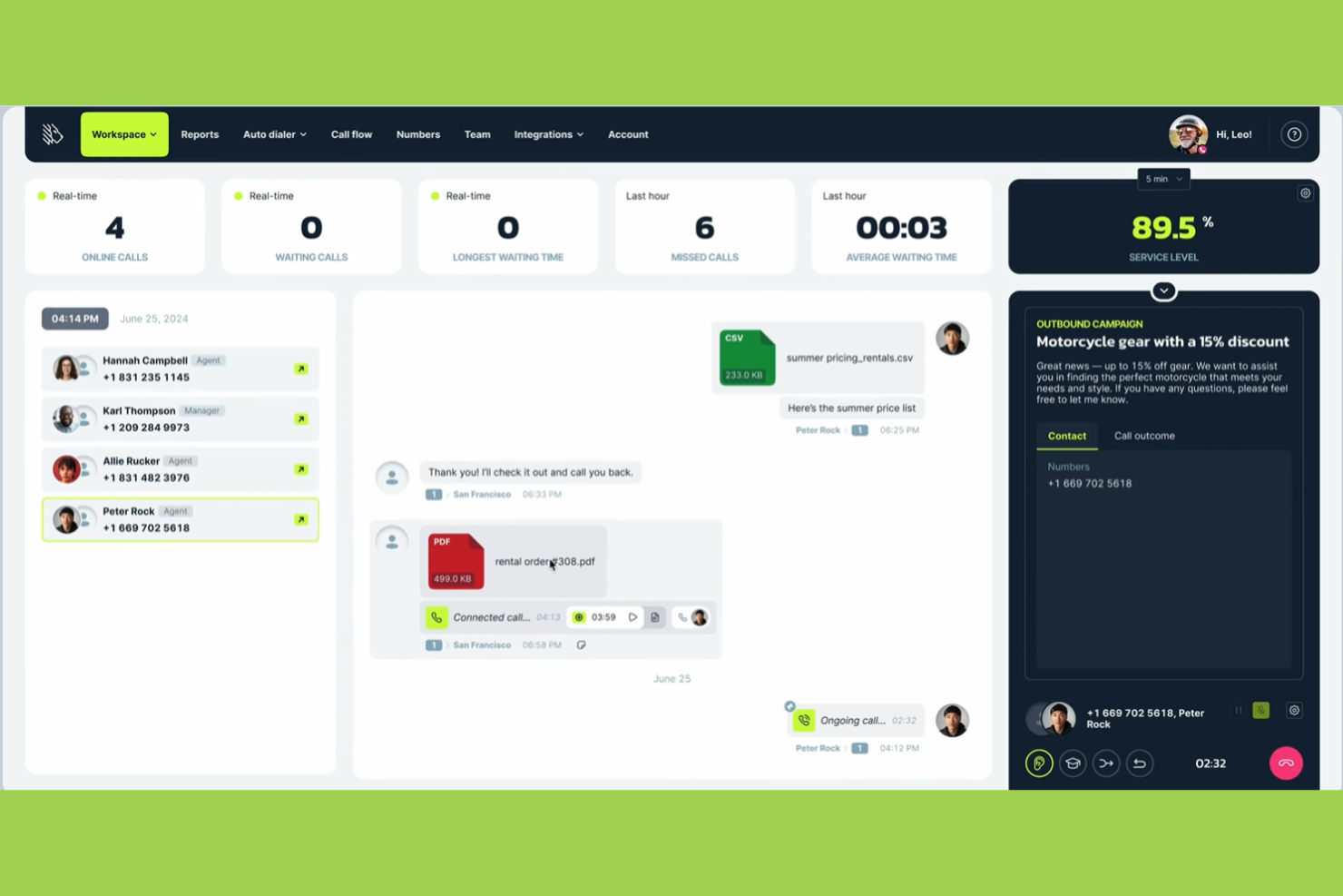 MightyCall screenshot - 10 Mejores Alternativas a RingCentral en 2026